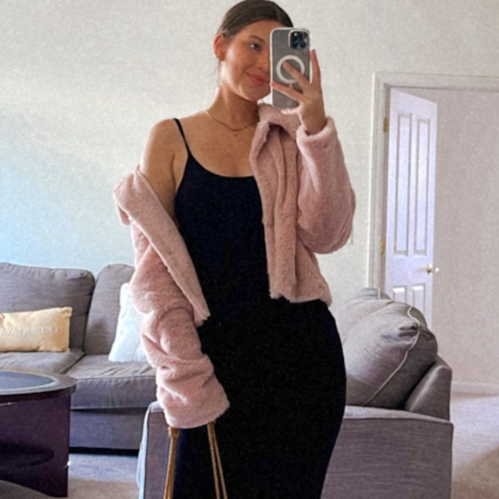 Kendall and Kylie size L pink coat